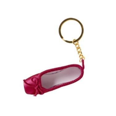 Imagem de TTETTZ Chaveiro de Sapato de Balé Elegante Compacto Chaveiro de Carro para Mochila Festa Aniversário Bolsa, Vermelho