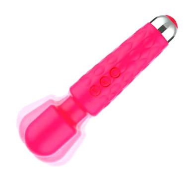 Imagem de Vibrador Estimulador Ponto G Massageador Íntimo Corporal tipo Varinha Mágica Com 28 Vibrações Recarregável Para Pescoço Corpo Alivia A Tensão Muscular Discreto e Seguro Rosa