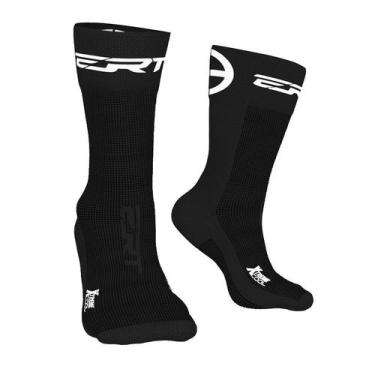 Imagem de Meia ciclismo corrida cano médio ERT Xtreme Cool preta, Preto