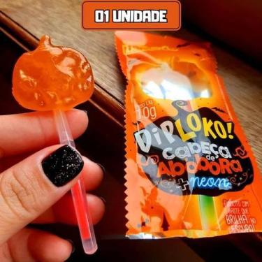 Imagem de Diploko Pirulito NEON Cabeça de Abóbora Festa/ Hallloween/Lembrancinha