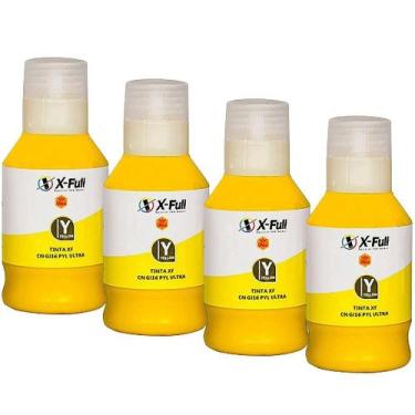 Imagem de Kit 04 Refil de Tintas Compatível Canon Maxify GI-16 Amarelo Para GX70