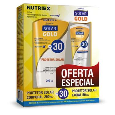 Imagem de Kit solar Gold - Protetor Solar FPS 30 Corporal 200mL + Protetor Solar