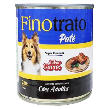 Imagem de Alimento Super Premium para Cães Adultos Lata Finotrato Pate Carne 280