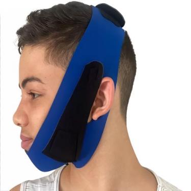 Imagem de Faixa Cinta Afina Rosto em V Reduz Papada Facial Modeladora Anti-Ronco