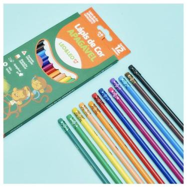 Imagem de Lapis de Cor Apagavel 12 Cores leo leo - leonora