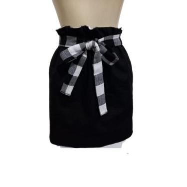 Imagem de Saia Infantil Clochard Dupla Face Modinha Xadrez - Yahweh, 4,6,8,10,12