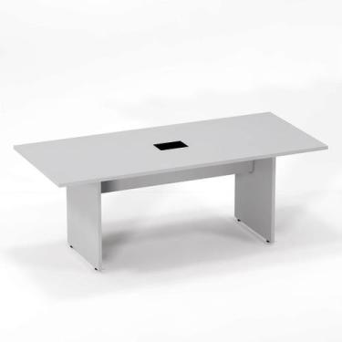 Imagem de Mesa Reunião Power Box Pé Painel P25 Pandin 2,0 M Cinza