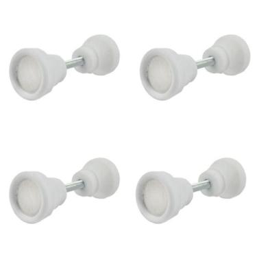 Imagem de Puxador duplo box banheiro acrilico abrigo pia branco kit4pc - Mob Com
