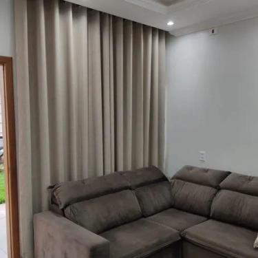 Imagem de Cortina Voil Gase De Linho Com Forro Blackout Sala Quarto 4,00x2,60 Lu