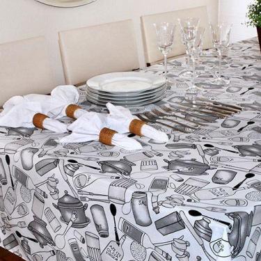 Imagem de Toalha de Mesa Retangular Impermeavel 160x220 cm Azeite - PIETRA