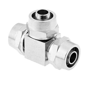 Imagem de 1 pc Tee de latão forma pneumática acoplador rápido 4mm 6mm 8mm 10mm 12mm conexão de conexão de três vias para tubo de mangueira YYDFPIIA (Color : PE12)