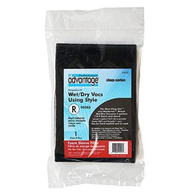 Imagem de Advantage filtro de manga de espuma padrão de substituição Vac aspirador molhado/seco serve para a maioria dos 5 galões e maiores, pacote com 2