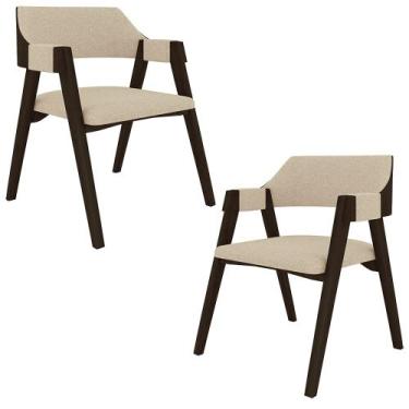 Imagem de Kit 2 Cadeiras Sala de Jantar e Jogos Carteados Madeira Maciça Poker L