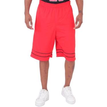 Imagem de Bermuda Basquete Masculina M10 Dunk Paralela, Vermelho, GG