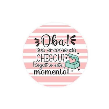 Imagem de 50 Etiquetas Adesivas  Oba Seu Pedido Chegou  Adesivos Recebidos  4Cm 