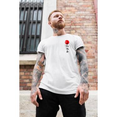 Imagem de Camiseta Masculina Japão Oriental Algodão Premium - Fábrica, Branco, M