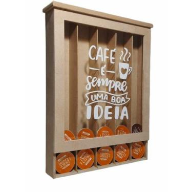 Imagem de Suporte em mdf exclusivo para 35 cápsulas Dolce Gusto - Lindas frases 