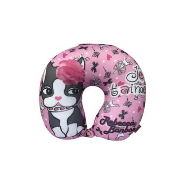Imagem de Almofada de Pescoço Travesseiro Viagem Rebecca Bonbon Cor: Rosa
