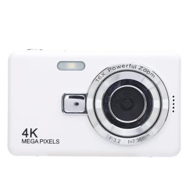 Imagem de Câmera Digital, Câmera 50MP 4K Com Tela IPS de 2,4 Polegadas, Zoom Digital 16X, Câmera Selfie, Câmera Pequena Portátil para Meninos Meninas Adolescentes (Sem cartão de memória)