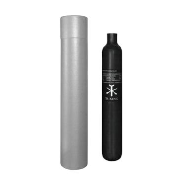 Imagem de TUXING Tanque de ar 4500Psi Pcp 0,7L 42Cu em tanque HPA de fibra de carbono 700cc, cilindro de gás, caça de paintball para arma de rifle de ar PCP Daystate e rosca FX M18 * 1,5 (tanque de ar PCP de