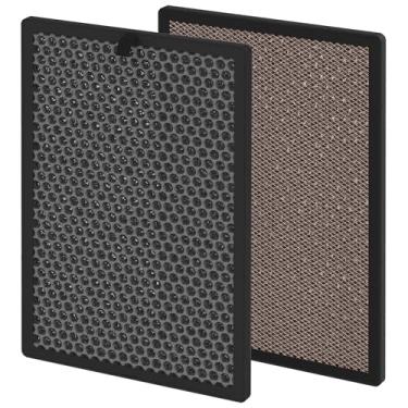 Imagem de 2 pacotes de filtros de carbono compatíveis com purificador de ar Okaysou Airmax 8L, filtro duplo 2 em 1 com filtro ativado e filtro de cotalisto frio