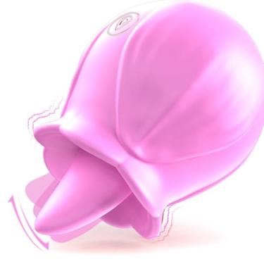 Imagem de Estimulador vibrador de brinquedo sexual rosa para lamber o clitóris para mulheres, brinquedos sexuais para casais de mulheres adultas com 10 modos, vibrador de mamilo mini clitóris feminino (Cor rosa)