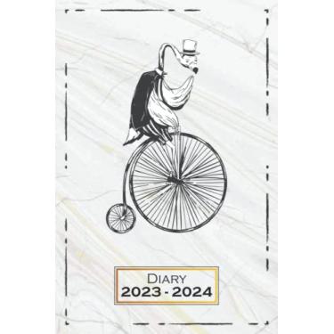 Imagem de Diary 2023-2024: Animals, Motif | A5 (6x9) | Softcover | One Week on a Double Page | From Monday to Sunday | Monthly Planner | Bicycle | qb1