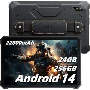 Imagem de Tablet robusto Blackview 2.4k de 10,36 polegadas, bateria de 22000mAh, tablet octa-core, 16 GB de RAM+256 GB de ROM+1 TB de expansão, tablet Android 13, câmera de 48 MP+16 MP, tablet à prova d'água, 4G LTE/5G WiFi, BT 5.0/OTG/GPS, preto