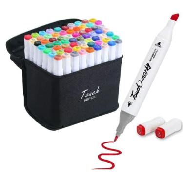 Imagem de Combo de 36 Canetas Marcador Permanente Ponta Dupla – Ideal para Artesanato, Desenho e Anotações em Papel, Plástico e Metal (36)