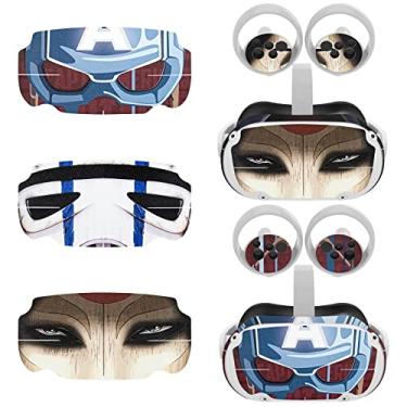 Imagem de Geekria VR Headset & Controller Handle Skin Compatible with Meta Quest 2 Protective Cover, Protective Durable Scratch Resistant Cartoon Sticker