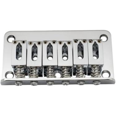Imagem de Ponte Fixa Hardtail Para Guitarra Stratocaster 6 Cordas Cromada