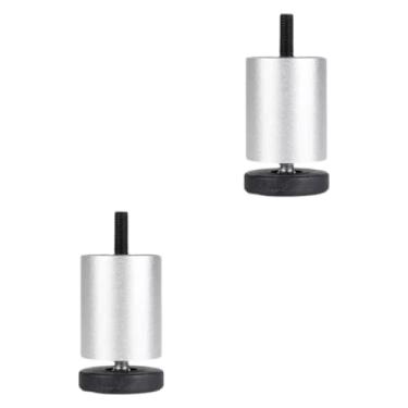 Imagem de Ｂｅｓｇａ 2x Móveis ajustáveis ​​Pernas Substituição Suporte resistente Pernas Sofá Pés para Máquina, Prata, 10cm