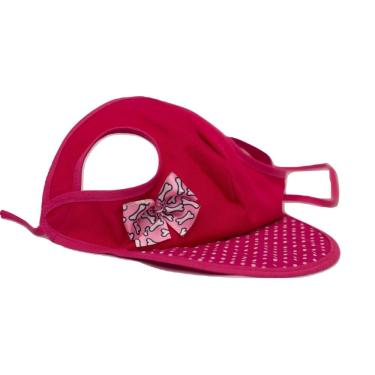Imagem de Boné para Cachorro com viseira  cor rosa  tamanho G