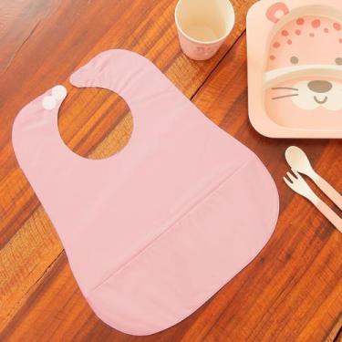 Imagem de  Babador Para Bebê e Infantil Impermeável com Regulagem e Bolso Porta 