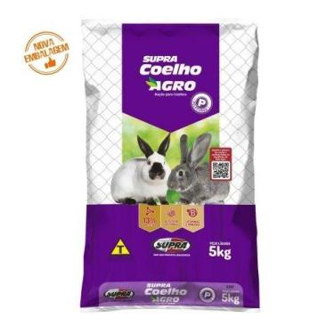 Imagem de 5kg Supra Coelho Agro - Saco 5 kg Ração Coelho Peletizada Supra - Raçõ