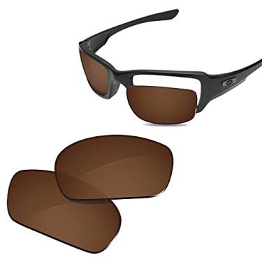 Imagem de Glintbay Lentes de óculos de sol de substituição 100% precisas para Oakley Fives Squared - Marrom polarizado