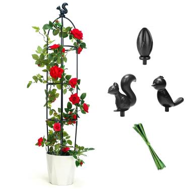 Imagem de LeJoy Garden Torre Obelisco Jardim Treliça Para Planta Trepadeira, 48 Polegadas Fibra De Vidro À Prova De Ferrugem Suporte Para Plantas Em Vasos Para Interior Exterior Vegetais Frutas Trepadeiras Fl