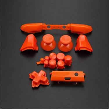 Imagem de Conjunto completo de reposição de botões de disparo guia Dpad RT LT RB LB ABXY ON Off botão kit para controle Xbox One Slim Xbox One S (laranja)