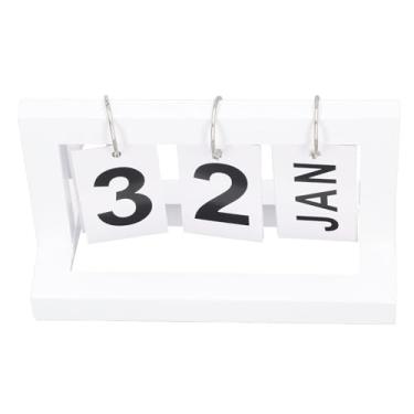 Imagem de Calendário Vertical da Aleta, Calendário de Mesa de Madeira do Estilo Nórdico Fácil de Ler Durável Grande Exibição Multiuso para o Escritório (#1)