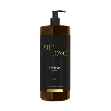 Imagem de Shampoo mentolado masculino cabelo e barba refrescante bell'uomo 1l
