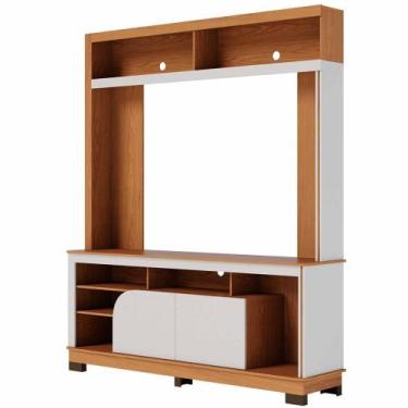 Imagem de Estante Painel Para TV 65 Pol 160cm Doman C04 Freijó Off White Matte -