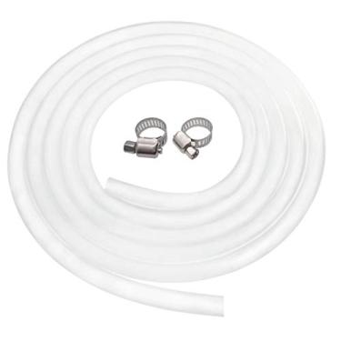 Imagem de Zaojio Tubo de silicone para fabricação de cerveja caseira, 1,27 cm ID x 9,45 cm OD, parede de 1/8" - 3 m, tubo de alta temperatura de grau alimentício, tubo de mangueira flexível com grampos de mangueira de engrenagem de aço inoxidável