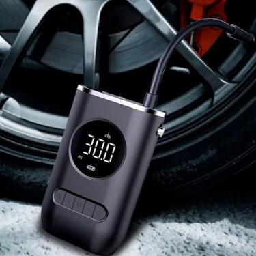 Imagem de Bomba de Encher Pneu Mini Compressor Portatil Carro  Bicicleta Moto e 