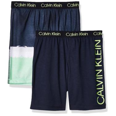 Imagem de Shorts de pijama Calvin Klein Boys Lounge, pacote com 2 unidades, tamanho L