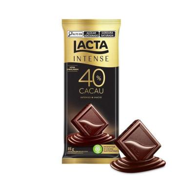 Imagem de Barra de Chocolate Lacta Intense Meio Amargo 40% Cacau Original 85g
