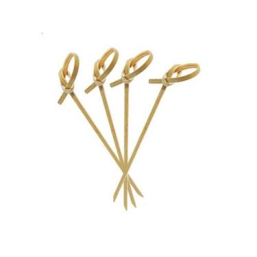 Imagem de Kit 5.000 Espetinho De Bambú Nó 9cm  Buffet Hamburgueria - ORIENTAL