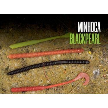 Imagem de Kit 5 Iscas artificiais MINHOCA  BLACKPEARL 14cm, Simples