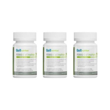 Imagem de Kit 3 Belt Bariatric Ferro, Vitamina C Ác. Fólico 20,4g - Belt Nutriti