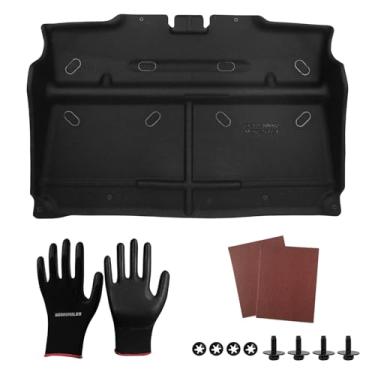 Imagem de wzrasmiles ML3Z-7222-D Protetor de painel de respingo do motor sob com parafusos de montagem, luvas e papel de areia, compatível com Ford F150 2015 2016 2017 2018 2019 2020/Não serve para modelo