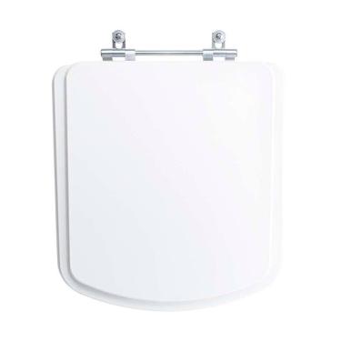 Imagem de Assento Sanitário Tampa De Vaso Branco Mdf Laqueado Bali Para Bacia Incepa